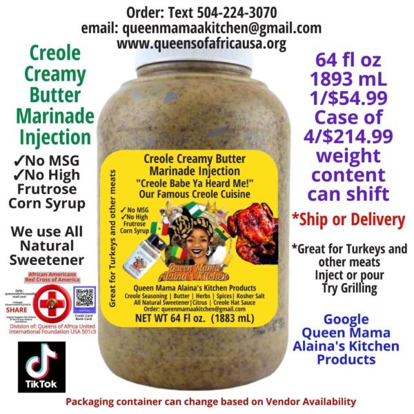 Creole Creamy  Butter Marinade Injection (Catering size/4 containers)