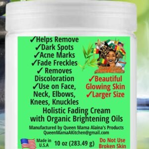 holistic fading cream with organic brightening oils 10 oz.