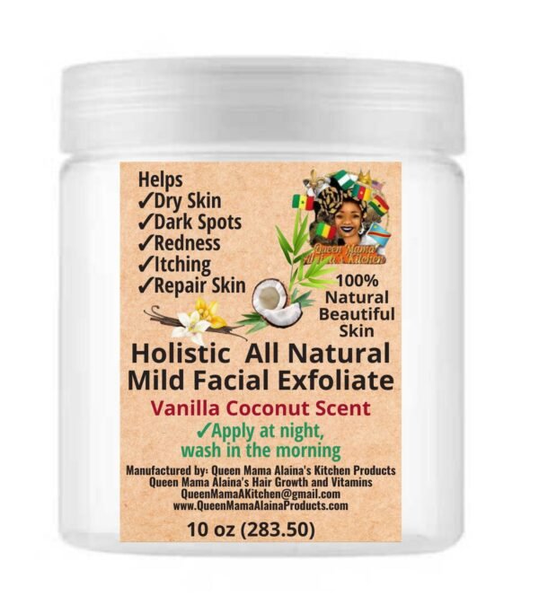 holistic all natural mild face exfoliate 10 oz