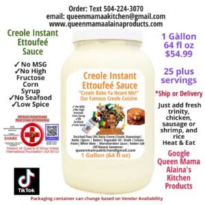 creole babe instant ettoufeè sauce 1 gallon