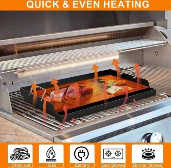 stove top 2 commercial style burner grill (size 25x16)