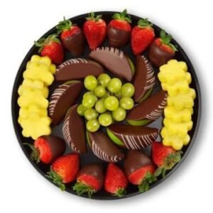 medium assorted edible chocolate dipped fruit and candy tray (🚕 delivery in new orleans)