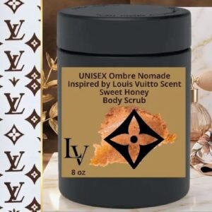 ✈️ 🌍 unisex body scrub | scent inspired by louis vuitton ombre nomade with sweet honey, 1 qty., (8oz., ships international)